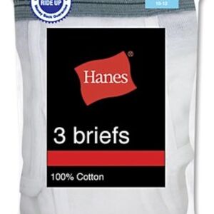 2 Packs Of Boys Hanes White Cotton Briefs